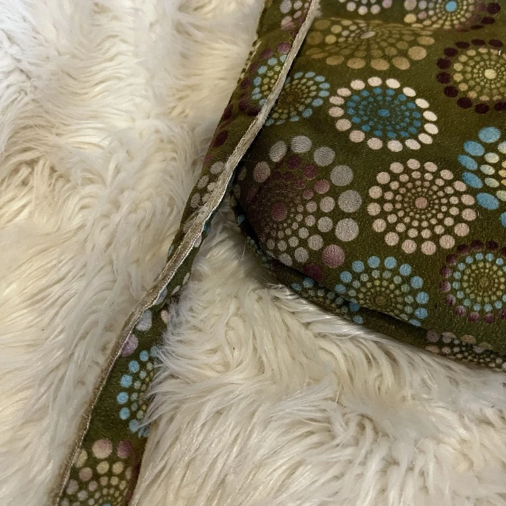 Athleta Bag Faux Suede & Faux Fur Lined Crossbody Bag Purse Boho Hippy 11